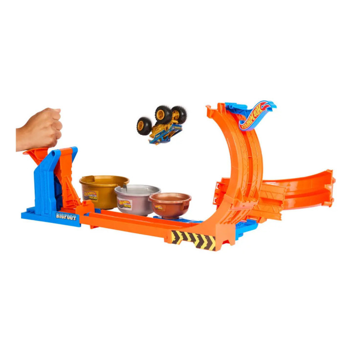 Pista Troféu Bigfoot Giros Extremos Hot Wheels Matel Jbx64 Multicolorido | Pistas e Lançadores