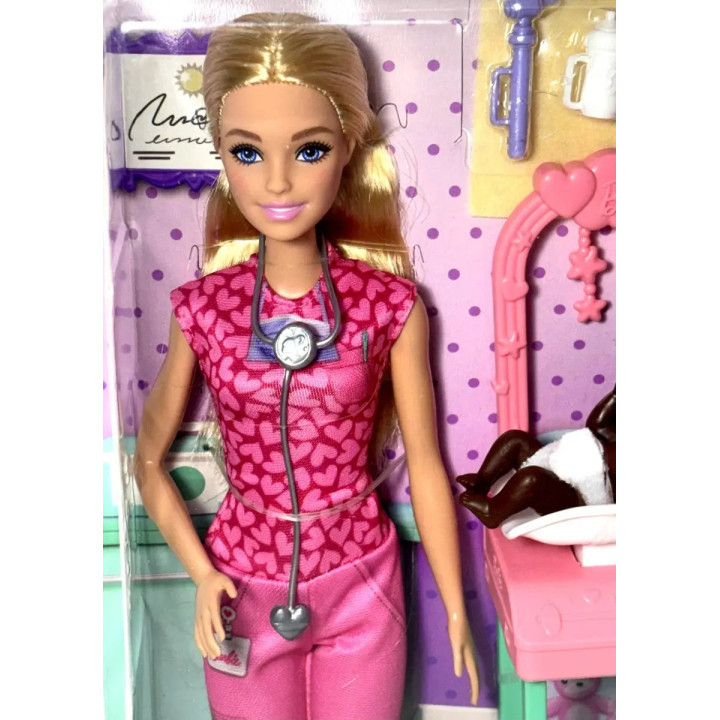 Barbie Loira Quero Ser Profissões Doutora Médica Pediatra | Mattel | Bonecas, Bonecos e Bebês