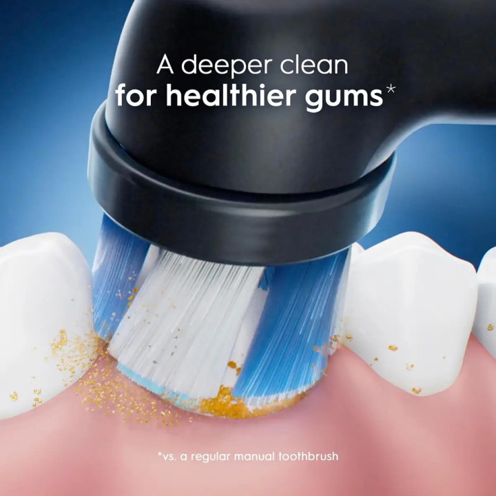 2 Cabeças De Reposição Io Ultimate Clean Oral-b Black Preto | Cabeças de Escovas