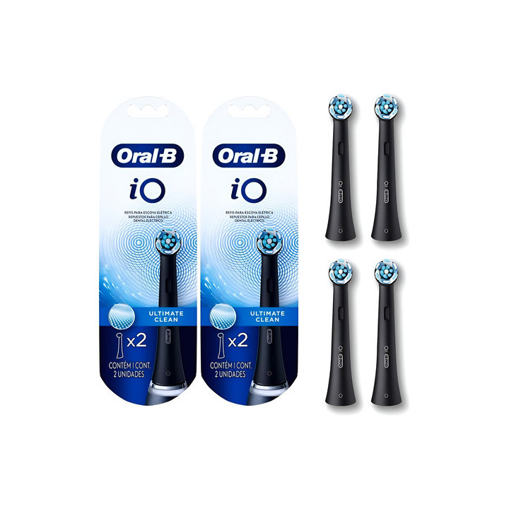 Kit Refil Escova Elétrica Ultimate Clean Io Black - 4 Unds Kit Com 4 Unidades | Oral-B | Escovas Elétricas