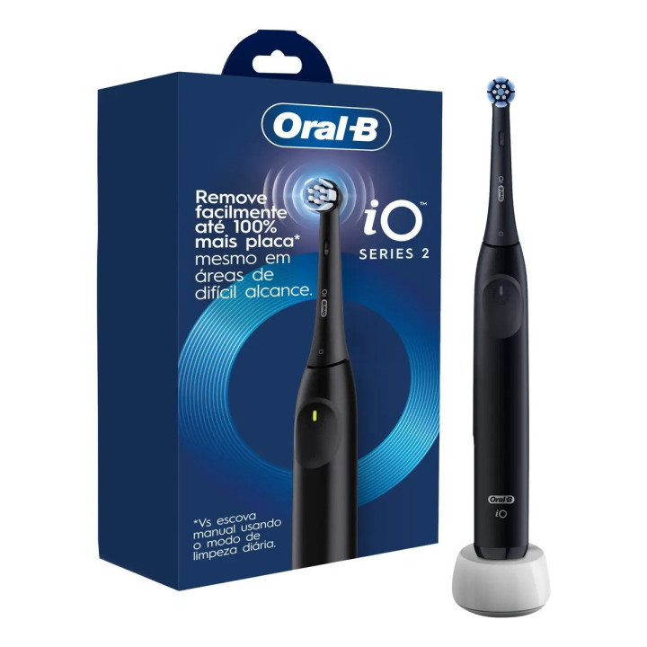 Escova De Dente Elétrica Oral-b Io2, 1 Cabo + 1 Refil + Carregador | Escovas Elétricas