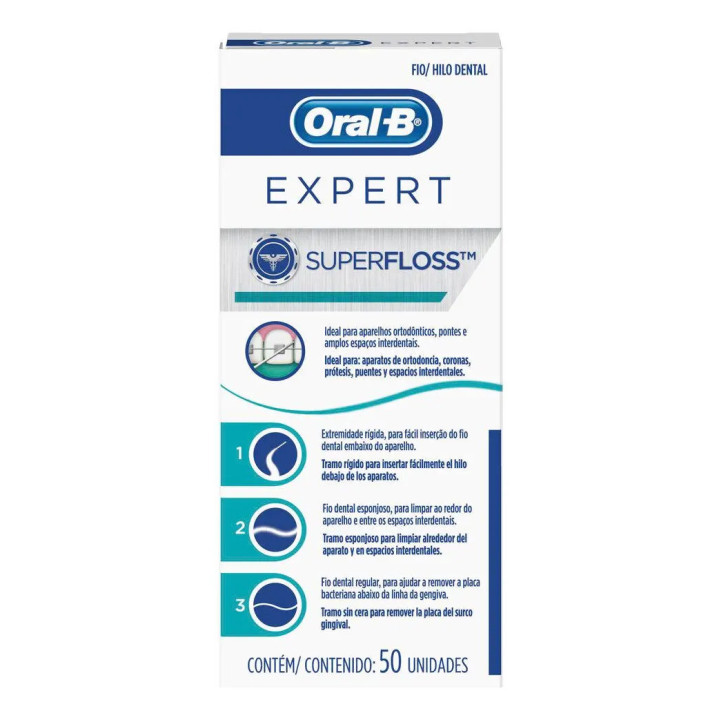 Fio Dental Oral-b Super Floss C/ 50 Unidades