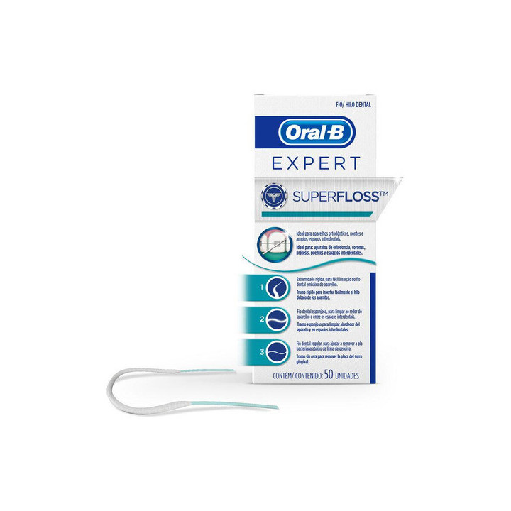 Fio Dental Oral-b Super Floss C/ 50 Unidades