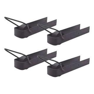 Kit 4 Trincos Deslizantes Metasal Para Porteira Com Rodinha 350x70mm Preto | Cadeados para Maletas