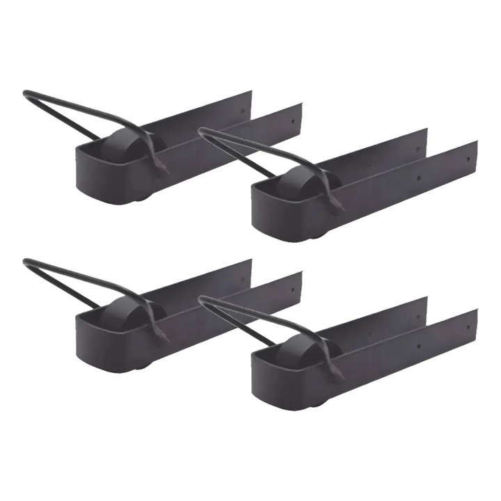 Kit 4 Trincos Deslizantes Metasal Para Porteira Com Rodinha 350x70mm Preto | Cadeados para Maletas