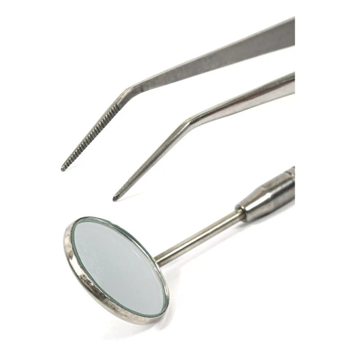 Kit Clínico Odontológico Profissional Prata Golgran 4 Peças Prata | Kits de Instrumentos