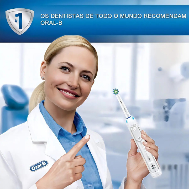 Refil Escova Dente Elétrica Oral-b Cross Action - 4 Unidades Verde | Escovas de Dentes