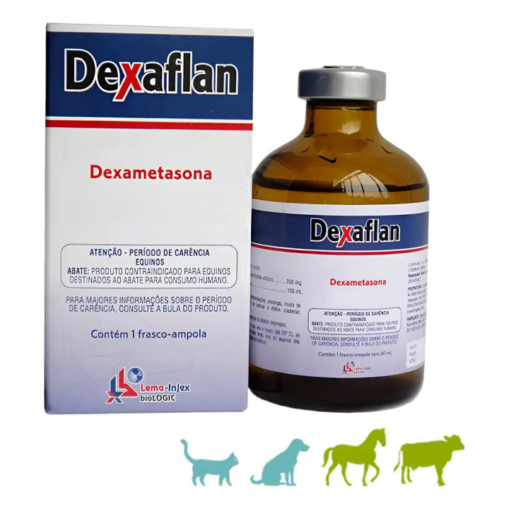 Kit Com 8 Unidades - Dexaflan Dexametasona 50ml | LEMA INJEX | Vitaminas e Minerais