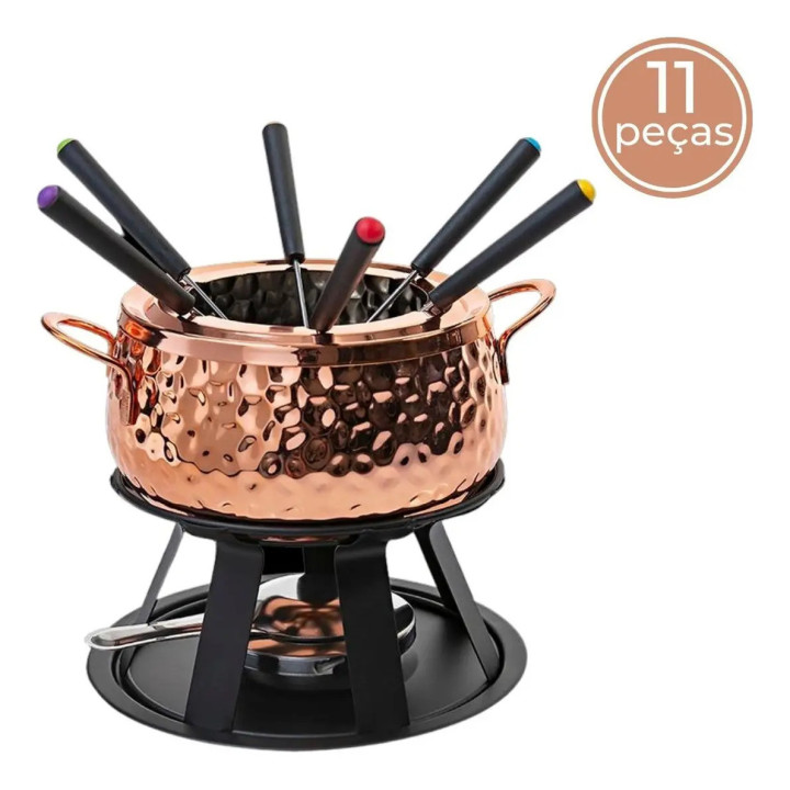 Panela De Fondue Inox Revestido Em Cobre 2l Brinox 1256/100 | Kits de Fondue