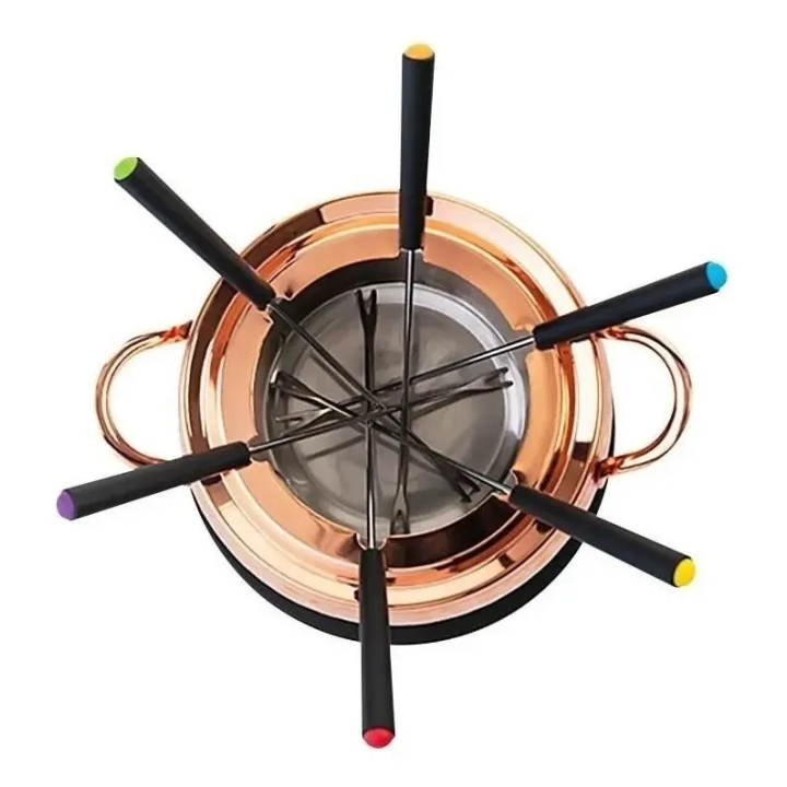 Panela De Fondue Inox Revestido Em Cobre 2l Brinox 1256/100 | Kits de Fondue