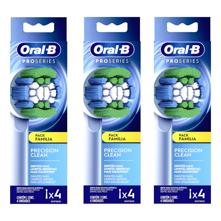 Refil Precision Clean Para Escova Eletrica Oral B - 12 Unid Sortido | Oral-B | Escovas de Dentes