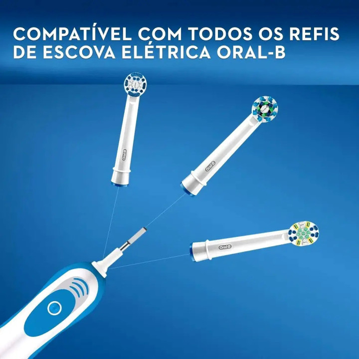 Escova Dental Eletrica Pro Saude Power + 2 Pilhas + 4 Refis Pilhas | Oral-B | Escovas Elétricas