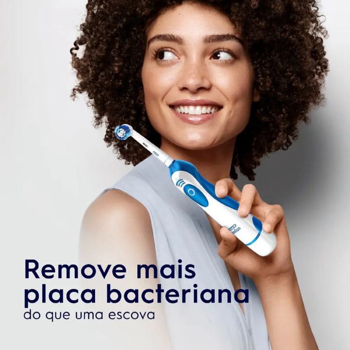Escova Dental Eletrica Pro Saude Power + 2 Pilhas + 4 Refis Pilhas | Oral-B | Escovas Elétricas