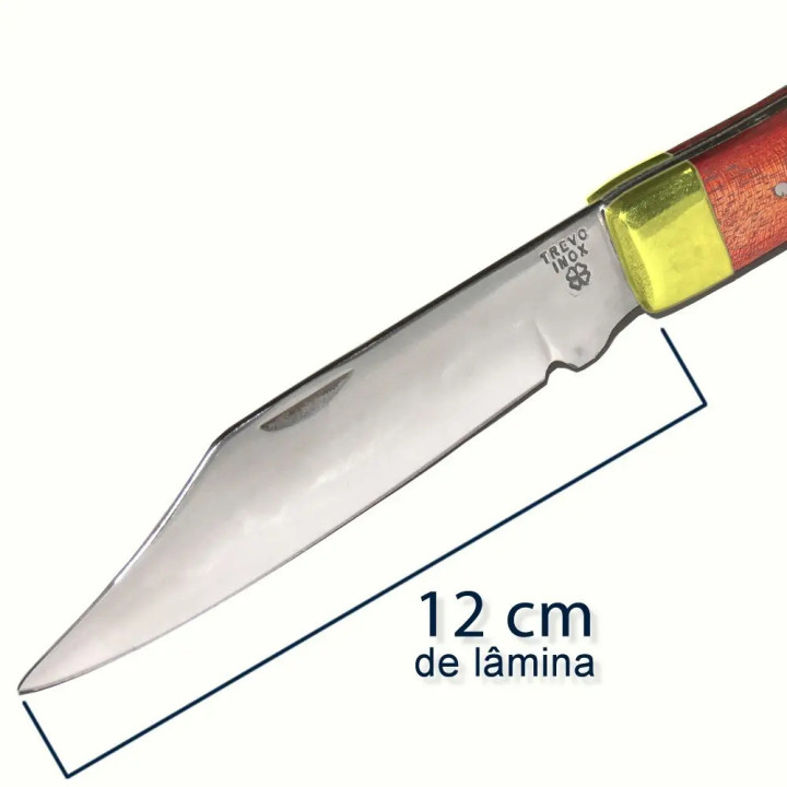 Canivete Churrasqueiro, Aço Inox, Cabo De Madeira E Bainha | Trevo, o original! | Facas e Canivetes
