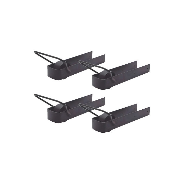 Kit 4 Trincos Deslizantes Metasal Para Porteira Com Rodinha 350x70mm Preto | Cadeados para Maletas