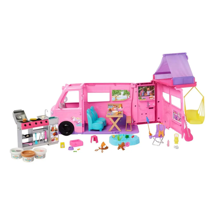 Conjunto De Jogos Barbie Dream Camper Com Acessórios Rosa | Cenários e Playsets