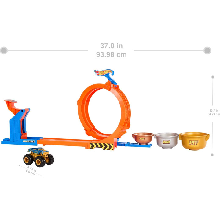 Pista Troféu Bigfoot Giros Extremos Hot Wheels Matel Jbx64 Multicolorido | Pistas e Lançadores