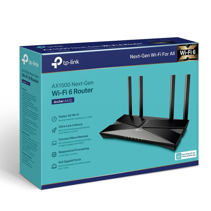 Roteador Wi-Fi 6 Gigabit Dual Band AX1500 Archer AX10